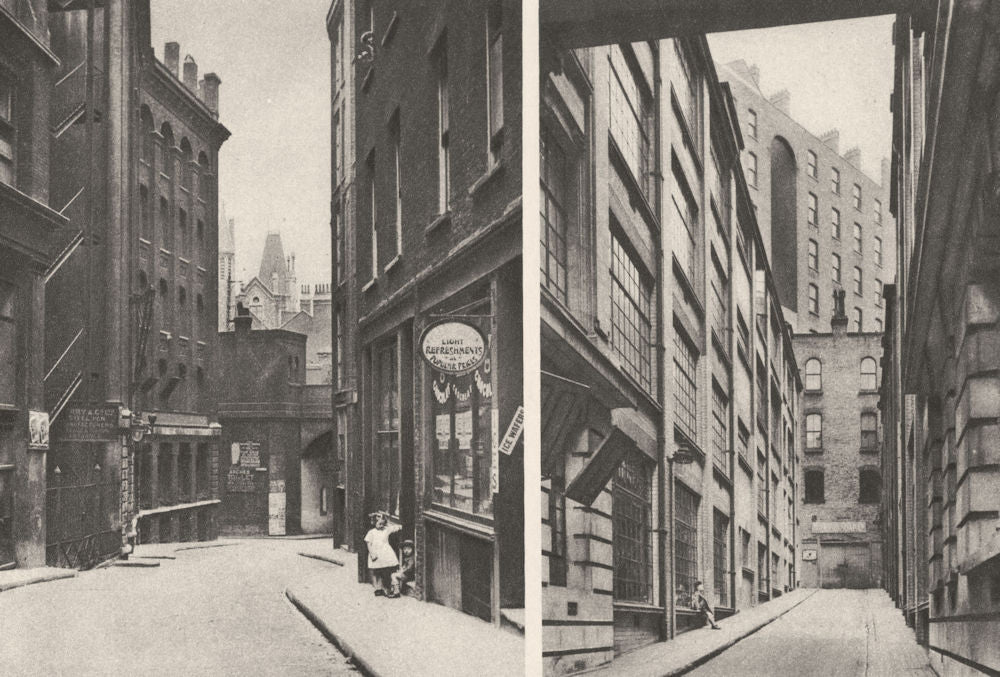 HOLBORN. What's left of steep east bank Holebourne river peak & base 1926